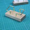 11x4.6x2cm Wooden Business Card Holder Business Card Holder for Desk with Golden Accents Display Stand Postcard Holder for Office Home Desktop Office 
