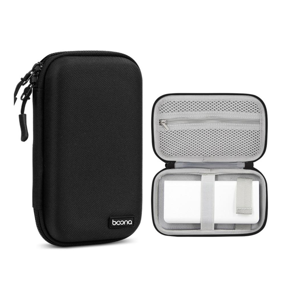 

Hard EVA Power Bank Storage Bag Multi-Function Cable Organizer Pouch Earphones black small