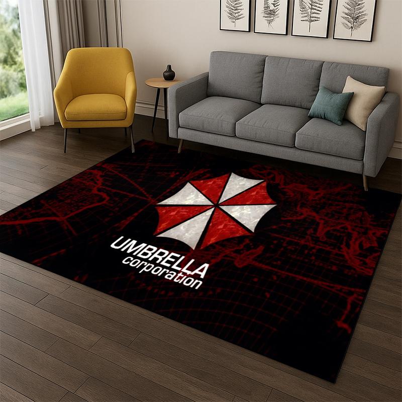 3D R-Resident Evil Leon Game Cartoon Carpet Rug for Bedroom Living Room Sofa Playroom Doormat Home Decor,Kid Area Rug Non-slip