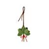 Green Pomelo Leaves Pendant Car Interior Knitting Wool Grapefruit Leaf Keychain Backpack Accessory Handmade Woven Ornaments