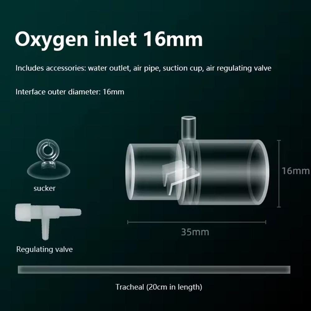 16/20/25mm Fish Tank Filter Outlet Acrylic Aquarium Oxygen Head  Fish Tank Accessories