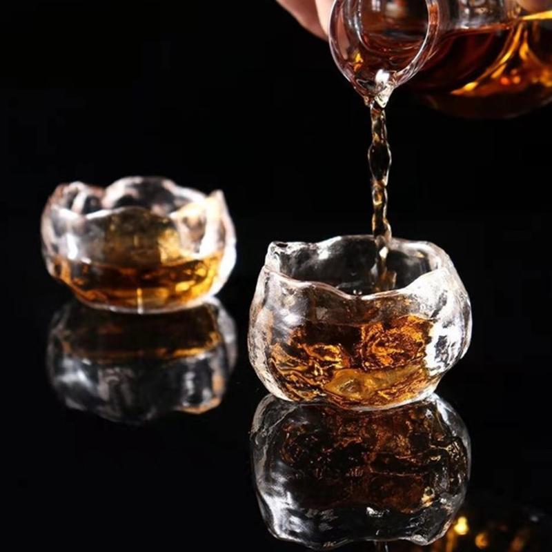 1Pc Japanese Style Glass Cup Tasting Transparent Tea Cups White Wine Cup