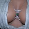 Luxury Heart Crystal Chest Bra Jewelry Rhinestones Body Chain Necklace Bra Chain Jewelry Body Jewelry For Women Sexy