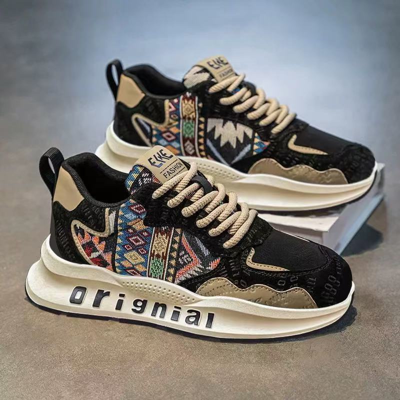 

Мужская обувь весна уличная высокая ценность износостойкая легкая взрывная спортивная обувь для скейтборда молодежная всесезонная универсальная обувь в стиле Форреста Гампа 44 чёрный