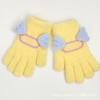 Children's cute gloves five fingers warm angel wings piled and thickened cute children's outdoor travel five fingers