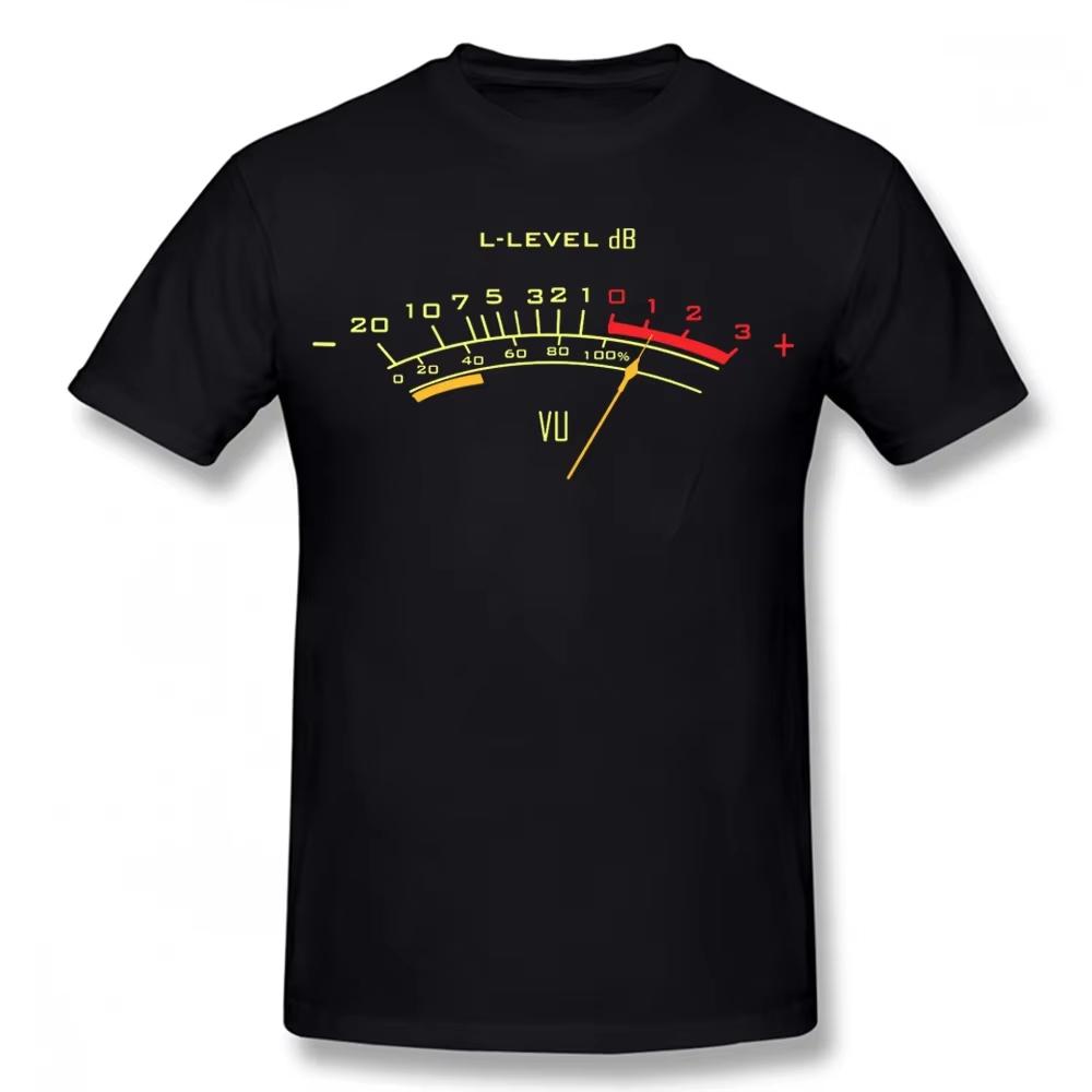 VU Meter Graphic Tshirt Audio Level DB Design Music Producer Gift Retro Analog Tech Tee Vintage Audio Engineer Shirt