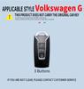 For VOLKSWAGEN VW Zinc Alloy+Silicone Car Key Bag Smart Remote Keychain For Volkswagen VW Touareg 2018 2019 2020 2021 2022 Keyri