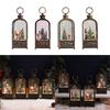 Christmas Music Box Fireplace Lantern Gift Nightlight Xmas Decor for Indoor Outdoor
