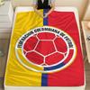 Colombia football Printed Flannel Blanket, soft throw for bedroom sofa, washable,soccer fan merchandise, great gift.