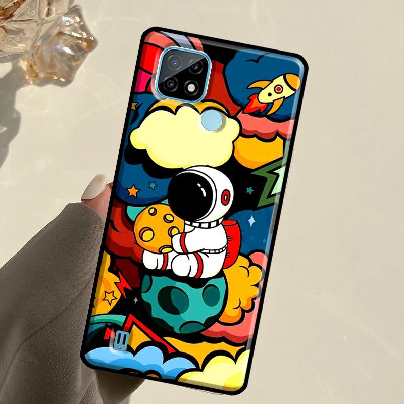 Star Astronaut Cute For Realme GT 7 Pro GT 6T 6 5 C67 C61 C55 C53 C51 C21Y C25S C75 10 11 12 13 14 Pro Plus Case