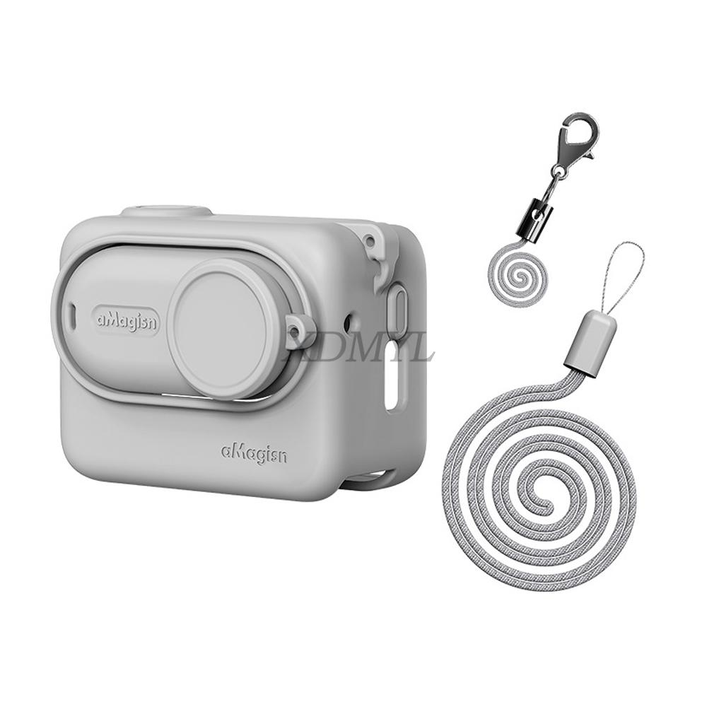 

Всесторонняя защитная накладка для камеры Insta360 GO 3S Силиконовый нескользящий противоцарапинный чехол-оболочка Аксессуары для спортивной камеры серый