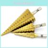 Reliable 3 Pcs 4-12/20/32mm Large Hss Steel Step Cone Drill Titanium Bit Hole Cutter Set Suitable For Professionals And Diyers