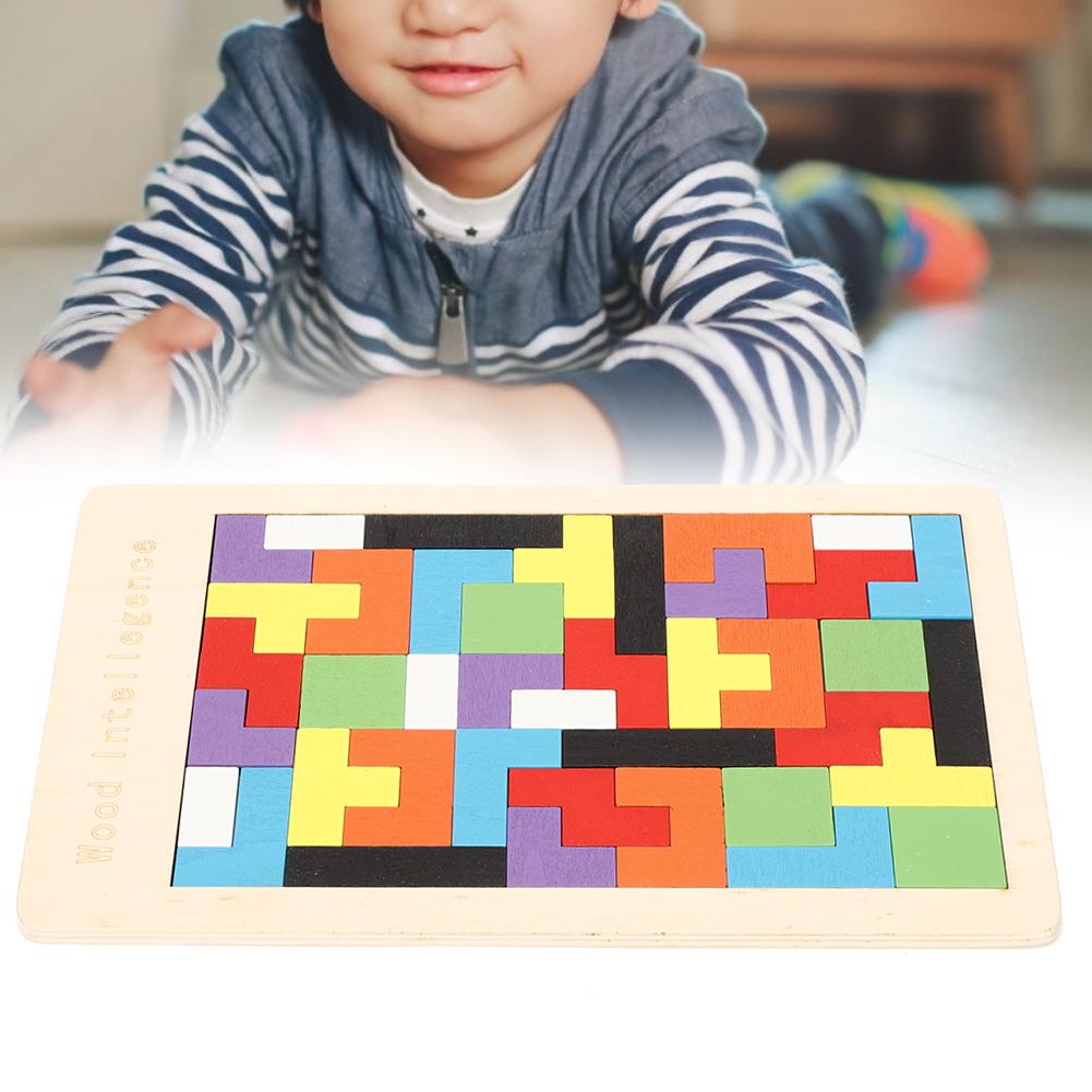 Holzblöcke Puzzle Desktop-Spiel Jigsaw Kinder Intelligenz Bausteine Spielzeug