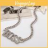 Decorated Rhinestone Fashionable Metal Letter Women Necklace For Trendy Looks