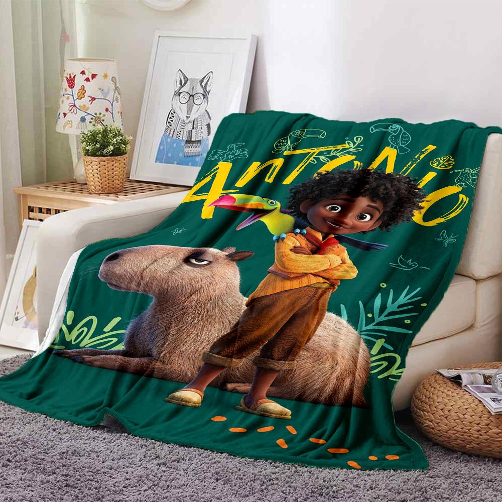 Antonio Capybara Adventure Flannel Blanket Super Soft Warm Cozy Blanket For Sofa Bed Office Travel Allseason Home Decor Gift