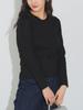 Beams Heart Knit Crew Knit Crew One Size Women's L/S Pants, Lamé Pants, Black,