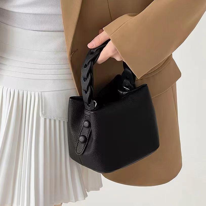 IELGY Ladies Portable One-Shoulder Messenger Bucket Bag