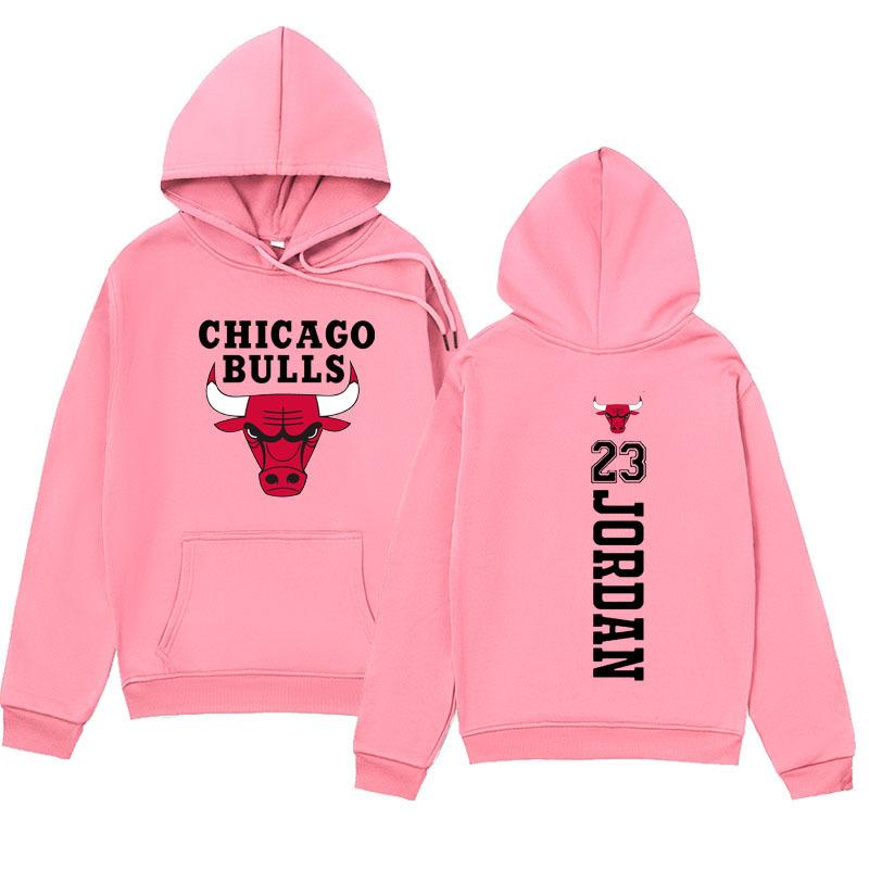 Winter Chicago Bulls #23 Printed Hoodies Fashionable Casual Warm Sports Long Sleeved Men's and Women's Unisex Hooded Sweatshirts