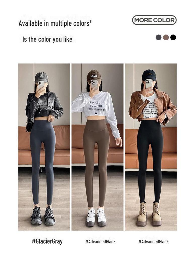 Nowe legginsy sportowe z pluszem podnoszące biodra dla kobiet - Moda jesienno-zimowa