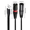1M Usb-C To Dual Xlr Male Audio Cable Type-C To 2 Xlr Adapter For Tablet Phone Laptop For Iphone For Macbook For Samsung