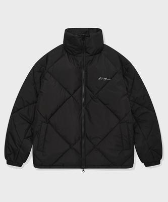 Saintpain Sp Lettering Quilted Puffer Jacket Black