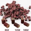 100pcs Nail Art Sanding Bands 80# 120# 180# Grinding Sand Ring Bit Manicure Tools