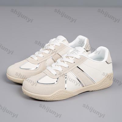 Damen Freizeit Schuhe mit weicher Sohle Frühling Neues Design Sneaker Damen Flats Schnürung Weiche Sneaker Bequeme Freizeit Schuhe zum Gehen