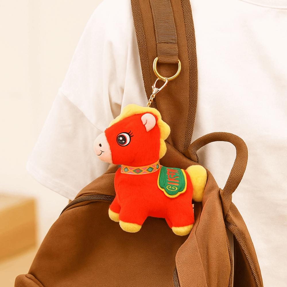 PP Cotton Mascot Horse Plush Keychain Soft Chinese Horse Plush Doll Chinese New Year Gift