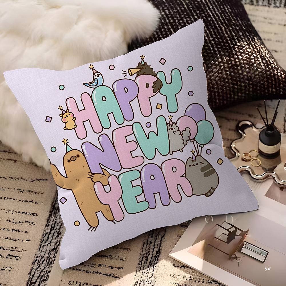 PPusheenS CARTOON Pillow Cover Sofa Cushion Cover Home Room Decoration Children Gift