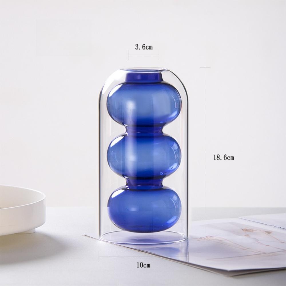 Modern Simple Creative Colored Glass Vase Flower Arrangement Home Decoration Accessories Home Decoration Birthday Gift Pots