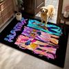 Kpop Demon Hunters Neon Stage Indoor Rug Nonslip Thick Carpet For Entryway Home Party Decor Valentine'S Day Gift
