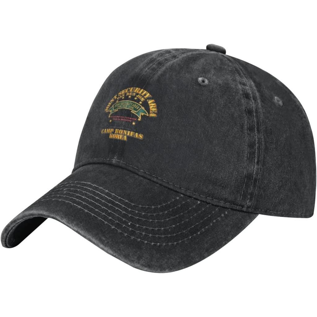 Camp Bonifas Korea Baseball Cap Washed Denim Dad Hat Unisex Adjustable Cotton Sun Protection