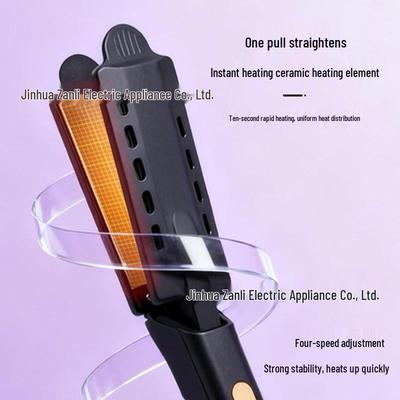 Dual-Use Hair Straightener & Curler: Large Panel Flat Iron & Curling Wand Combo