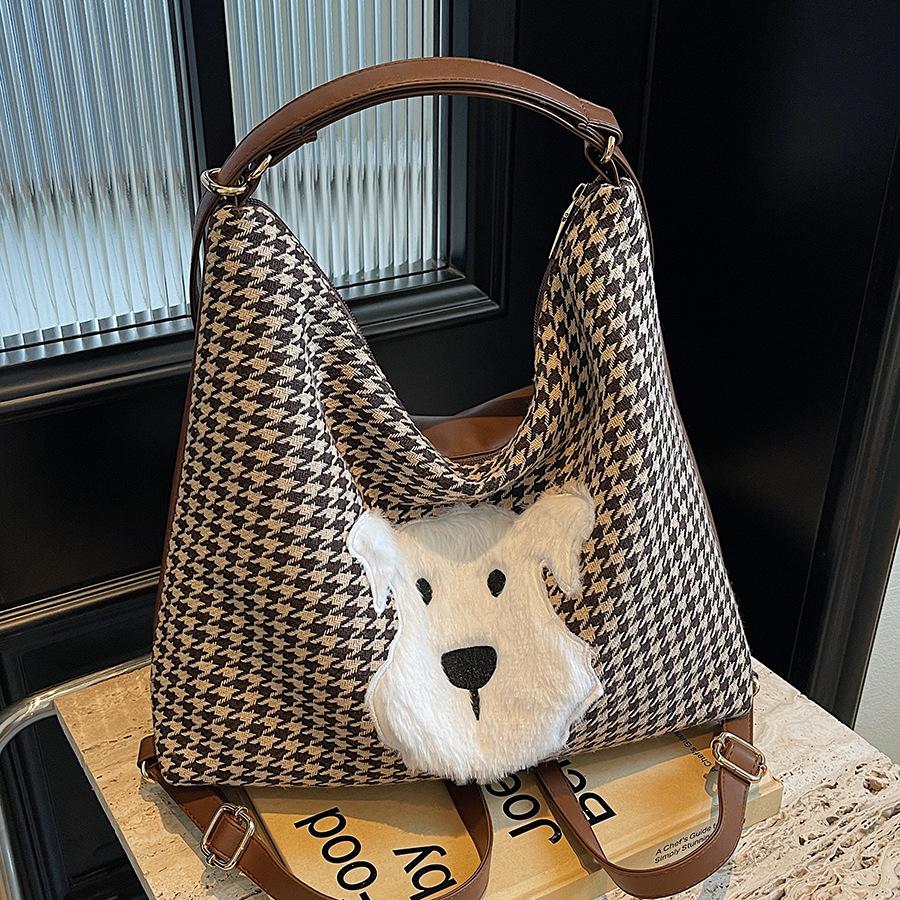 Casual Commuter Tote Bag Women's Large-capacity New Cartoon Single Shoulder Crossbody Multi-functional Backpack