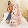 Nuevo Peluche de Cerdo Acostado Lindo Almohada para Dormir en la Cama Cerdo Lindo de Ojos Grandes Muñeco Grande Regalo de Cumpleaños