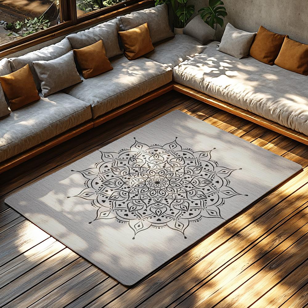 Boho Mandala Area Rug Non Slip Washable Floor Mat Living Room Home Decor Entrance Door Mat Modern Abstract Pattern Rugs
