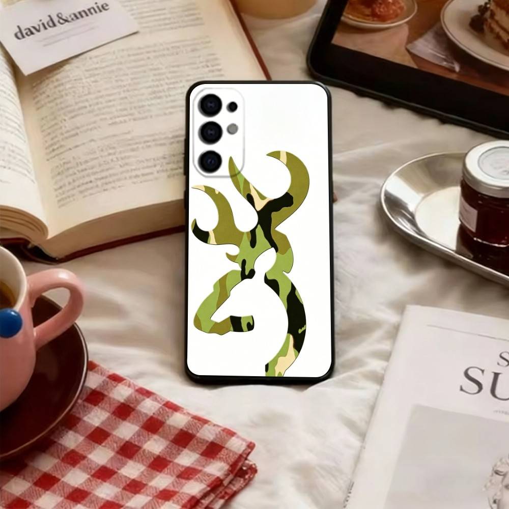 Deer Hunting Camo Phone Case For Samsung S25,S24,S21,S22,S23,S30,Ultra,S20,Plus,Fe,Lite,Note,10,Soft Black Cover