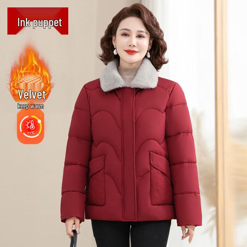 

Women s Fashionable Plus Velvet Winter Padded Jacket 5XL