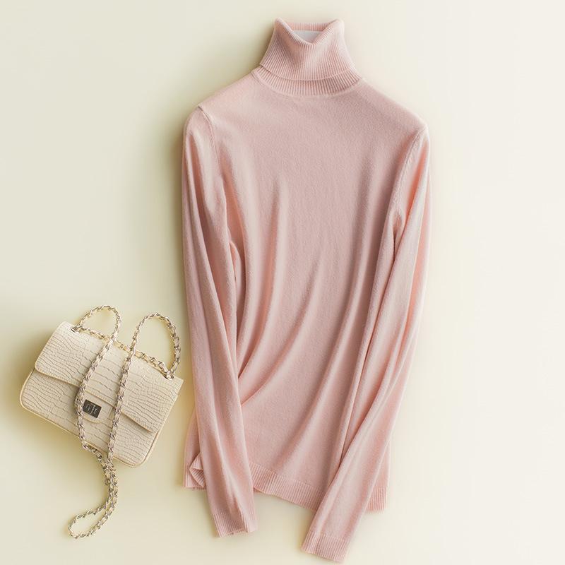 Winter Pull Top Autumn Solid Femme Pullover Thick Knitted Womens Turtleneck Oversize Women Sweater Knit Sweater Pullover Sweater
