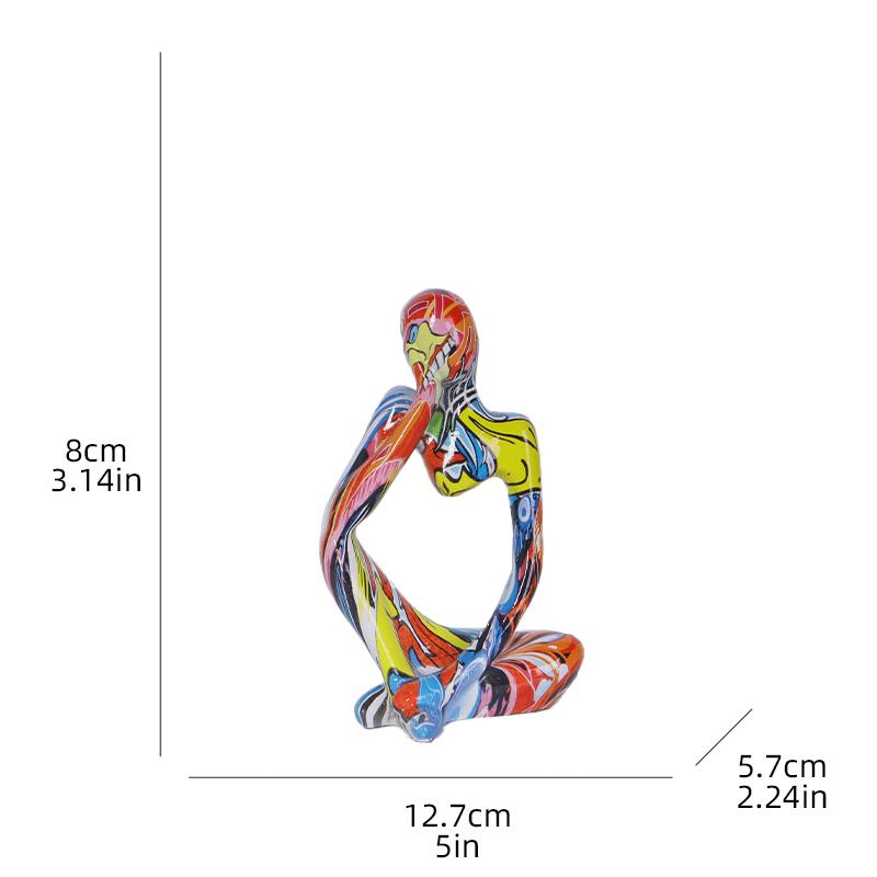 Water Transfer Abstract Figure Sculpture Home Decor for Bedroom, Living Room, Study, and Entrance Hall Decoration