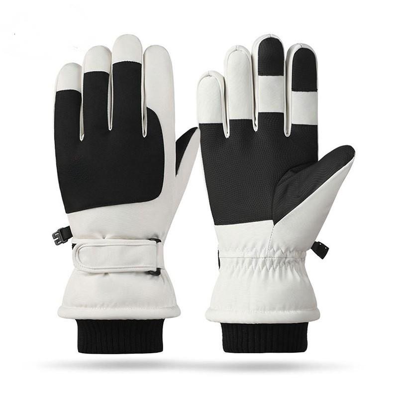 Outdoor Sports Gloves Winter Fleece Men and Women Thickened Windproof and Water-resistant Warm and Windproof Ski Gloves