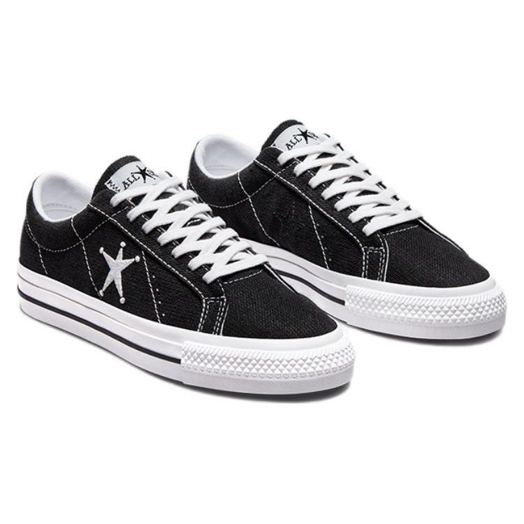 Stussy x Converse One Star Low Nere Sneakers Unisex Bianche 173120C