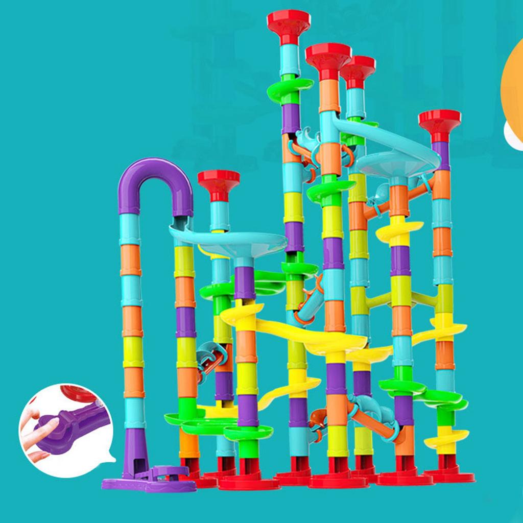 113pcs Track Blocks Game Set Improve Fine Motor Skill DIY Ball Maze Track Blocks Toy