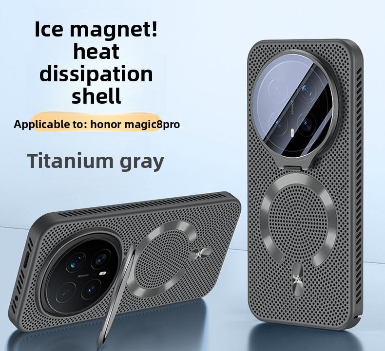 For Huawei Honor Magic 8 Pro Case Hard heat dissipation Magnetic MagSafe Lens Stand Protective Back Cover For Magic 8 8Pro Shell