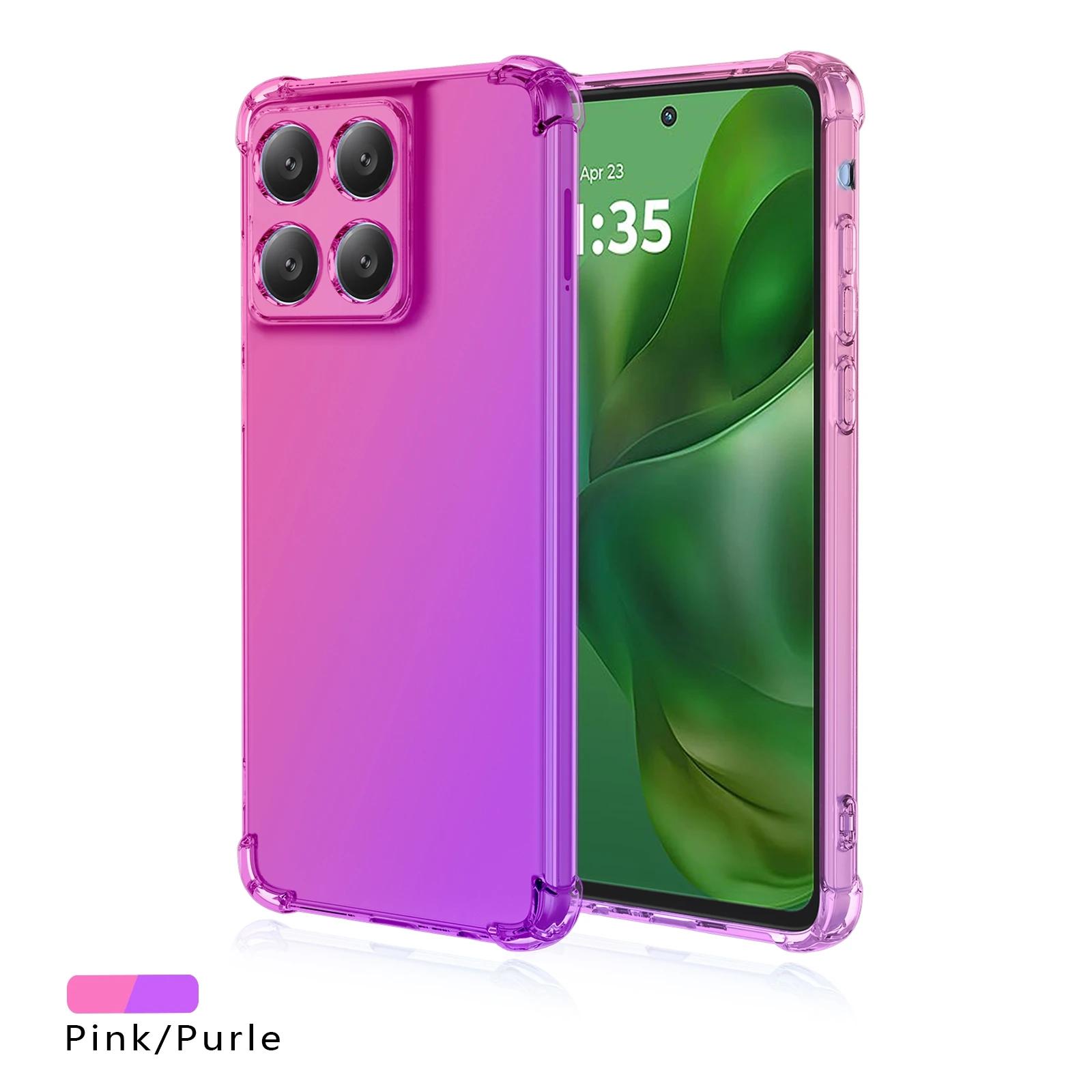 

Протиударний градієнтний силіконовий чохол для Motorola Edge 60 Fusion 60S Райдужний колір Протиударна кришка з подушками безпеки для Moto Edge 60 Stylus Edge 60 Fusion