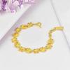 Ginkgo Leaf Diamond Bracelet In Vietnamese Sand Gold - Apricot Beaded Gift for Her Birthday