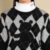 Callaway Argyle Crew Neck Golf C23218205 Size L Women's Sweater, Sweater, 1010_Black,