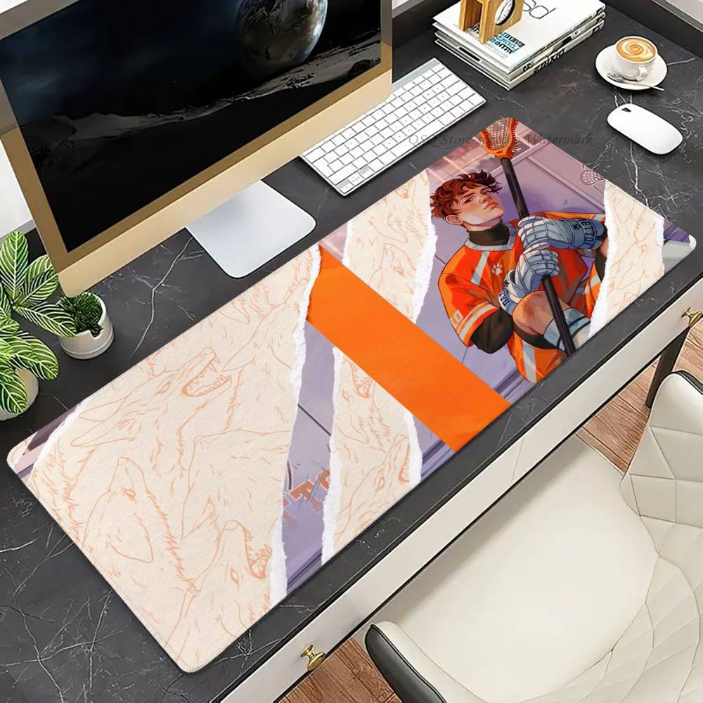 O Mousepad Anime F-Foxhole Court Antiderrapante Adequado Para Computadores de Escritório Laptops Jogos de E-sports Tapetes de Mesa Teclado XXL