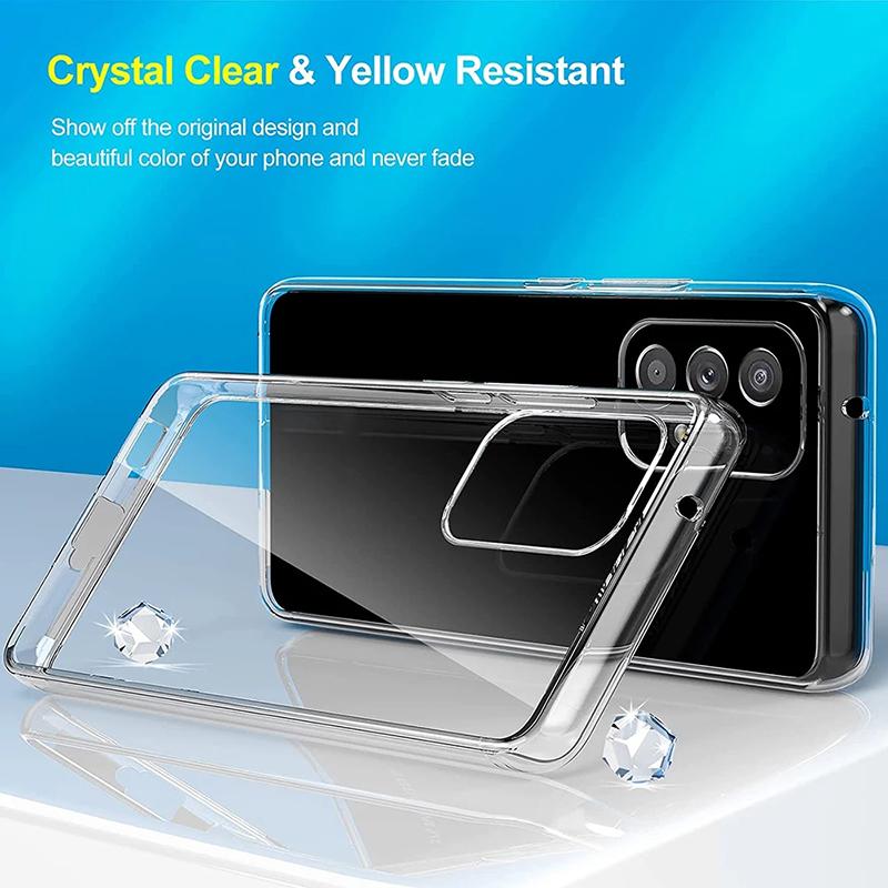Ultradünne, klare, weiche Silikonhülle für Samsung Galaxy S22 S21 S20 Ultra Plus A53 A33 A73 A23 A22 A32 A42 A52 A72 A12 M23 M13 M32 4G 5G Rückseite