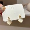 Silver Needle Fashionable Simple Personalized Stud Earrings Opal Earrings Temperament Design Earrings